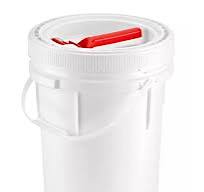 5.0 Gallon Screw Top Pail & Cover, UN Rated (Liquids), White | Northern  Container