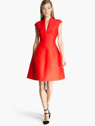 Silk Faille Structured Dress Lipstick 0 Halston Heritage Dress Cap Dress Dresses