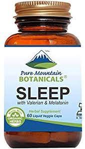 Amazon Com Natural Sleep Aid With Organic Valerian Chamomile Passion Flower Skullcap Melatonin Hops Mor Veggie Caps Cranberry Pills Vitamins For Energy