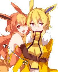 Gijinka Flareon and Jolteon : r/Eevee
