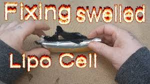 So…how to fix swollen lithium battery? Fixing Swelled Lipo Cell Battery Youtube