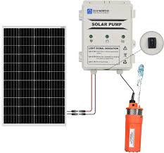 DCHOUSE Kit acqua pompa solare, pannello solare da 120 W con kit scatola  batteria al litio
