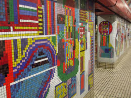 Mosaic Design At Tottenham Court Road London Underground Station By Eduardo Paolozzi A Very Modern And Pixelated Design Based On Eduardo Paolozzi Mural Mosaic