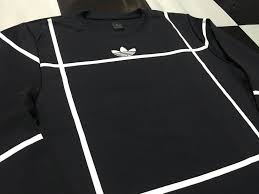 Adidas Black And White Long Sleeve Shirt Your Place To Buy And Sell All Things Handmade Vintage Adidas Long Sleeve Jersey Sleeves