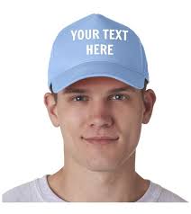 Custom Hat Add Your Own Text Embroidered Adjustable Size Baseball Cap Light Blue C7195kihxmg Custom Hats Hats Baseball Cap