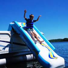 Inflatable water slides for pontoon boats. Pontoon Slide Rave Sports