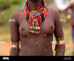 Naked Breasts And Beaded Necklace Of Hamer Young Woman Omo Valley Ethiopia  Stock Photo - Alamy