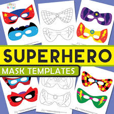 Start by printing out the mix and match superhero template on the white cardstock and make sure you have all the supplies for this craft nearby. Superhero Mask Template Itsybitsyfun Com