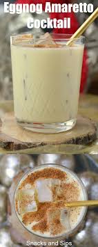 Add Eggnog Amaretto Cocktail To Your Holiday Menu With Delicious Flavors You Ll Love Serving This Drink During The Christmas Eggnog Drinks Yummy Drinks Food