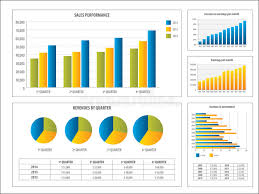 Report With Financial Investment Chart Stock Vector