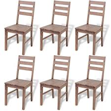 Daonanba Elegant Style Durable Hardwood Dining Chair Solid Acacia Wood 6 Pcs Easy To Clean Side Chairs Dining Dining Chairs Wooden Dining Chairs