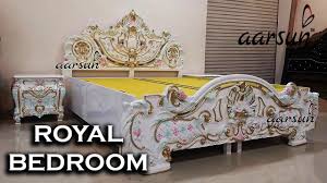 King size royal furniture bedroom sets. 128 Luxury King Size Bed With Side Tables Multicolor Royal Furniture Aarsun The Craftsmen Youtube