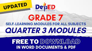 Health module 3 week 3, download. Grade 7 Quarter 3 Self Learning Modules All Subjects Free Download Deped K 12
