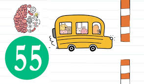 Demikian pembahasan tentang brain out : Brain Test Level 55 How Can The Bus Pass Through There Answer Daze Puzzle