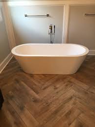 Love This Herringbone Floor Tiles That Look Like Wood Faux Wood Tiles Wood Tile Bathroom Wood Tile Bathroom Floor