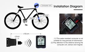 Suaoki Wireless Bike Computer Bicycle Speedometer Bike Odometer With Lcd Backlight 5 Language Displays Auto Power On Off Systems Multi Function For