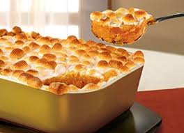 Gingersnap cookies and marshmallows make this dish a real treat. Sweet Potato With Marshmallows Sweet Potato Recipes Glazed Sweet Potatoes Food