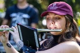 Calvin University Marching Band rehearses for it's first ever season