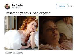 Freshman Year Versus Senior Year College Memes Are Going Viral Hellogiggles