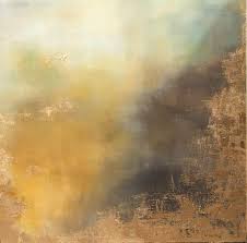 Grande Pittura Oro Foglia Astratta Giallo E Marrone 30 Etsy Gold Leaf Art Large Painting Leaf Art