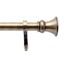 To make an extra long curtain rod, use our special center brackets for splicing rods. Deco Window 1 Inch Adjustable Antique Brass Curtain Rod For Windows Curtains With Egyption Decorative Finials Brackets Set 52 To 144 Walmart Com Walmart Com