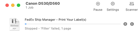 Check spelling or type a new query. Canon D530 Printer Filter Failed On Macos Apple Community