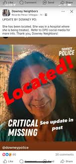 Update: Carmen Bird was found at a hospital where she was undergoing  treatment, Downey police said. SILVER ALERT: Carmen Bird, 75, was reported  missing after being last seen in Downey.