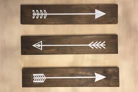This square set of wall art features gorgeous green painted leaves, and gold metal leaves on a wood plaque. Set Of 3 Rustic Wood Arrows Wall Decor Wood Arrows Sign Rustic Wood Arrows Set Wood Arros By Modernrusticbou Arrow Wall Decor Arrow Wood Sign Arrow Wall Art