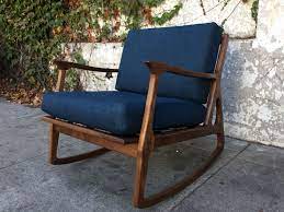 mid century elliot navy blue rocking chair blue rocking chair rocking chair chair