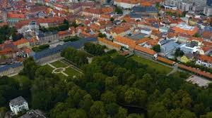 Stock Video Footage Aerial View Of The City Bayreuth In Bavaria Germany On A Cloudy Day In Summer Pan To The Left Beside The P In 2020 Aerial View Aerial Stock Video