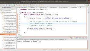 There are many utility classes and their methods that enable us to take the string input from the console. Literals In Java Integral Floating Point Char String Boolean Dataflair