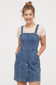 Bib Overall Dress Denim Blue H M Us 1 Overalls In 2020 Jean Dress Outfits Overall Dress Denim Dress Outfit