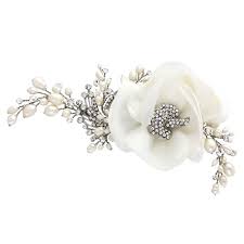 Rose flowers bridal hairpin hair clip women wedding birthday party accessories. Vintage Flower Hair Accessory Mara Zaphira Bridal