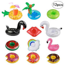 Dsaren 12 Pcs Porte Boisson Gonflable Flamant Bar Flottant Piscine Jouets Porte Gobelet Flottant Pour Hawaien Plage Piscine Party Rose Jeux De Plein Air Et Sports Jeux Et Jouets