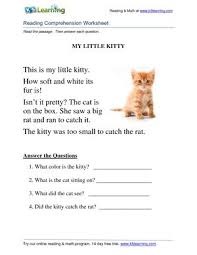 Reading comprehension worksheet practice a parent or tutor should read to the student and help the student to record their answers. Calameo Reading Comprehension Worksheet Grade 1 Kitty