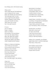 Sajak melayu oleh usman awang! Sajak Negeri Johor