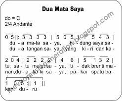 Dua Mata Saya | Not musik, Lagu, Pianika