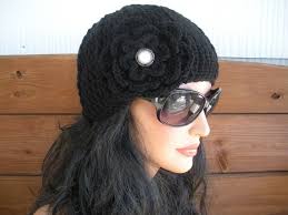 Black Crochet Flowers