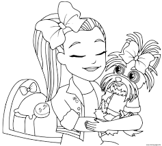 Jojo siwa printables for kids, jojo siwa images, jojo siwa coloring pictures, coloring pages of since jojo siwa so popular with our young readers, we decided to get you all a small but substantial collection of free printable jojo siwa coloring pages. Shopping With Jojo Siwa And His Dog Bow Bow For Christmas Coloring Pages Printable