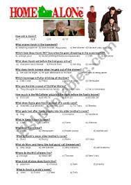 If you fail, then bless your heart. Home Alone Quiz Esl Worksheet By Mkals90
