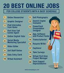20 Online Jobs For College Students Working From Your Dorm Online Jobs Online Jobs For Teens Student Work