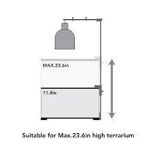Reptizoo Reptile Lamp Stand Lamp Hanger Holder Adjustable Metal Lamp Support For Reptile Glass Terrarium Heating Light A Metal Lamp Glass Terrarium Terrarium