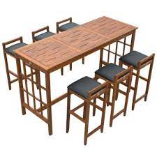 The faux marble top is 3.5 thick. Bar Height Seats 6 People Patio Dining Sets Patio Dining Furniture The Home Depot