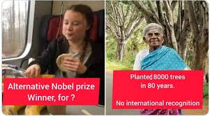 Greta Thunberg Is Famous For What While This 80 Yr Old Lady Continues To Make The Planet Greener By Planting More Than 8000 Trees Action Speaks Louder Than W Actions