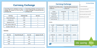 Read • dax patterns, second edition, pp. Currency Exchange Worksheet Maths Conversion