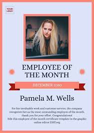 The team member should feel special in many ways. Editable Employee Of The Month Certificate Templates