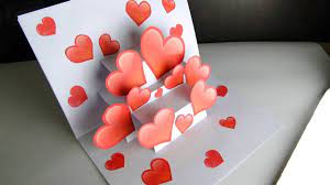 Cut your heart card stock take another sheet of card stock, fold it in half, and trace and cut a heart shape. Diy 3d Pop Up Card Handmade Heart Card For Valentine S Day Youtube