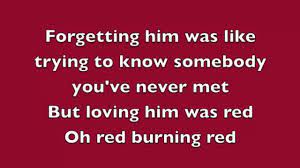 Loving him is like trying to change your mind once you're already flying through the free fall. Red Taylor Swift Lyrics Youtube