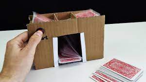 The shuffler then forms a bridge with the combined deck before the cards cascade like a waterfall into a neat pack. Casino Cardboard Automatic Card Shuffler Poker Youtube