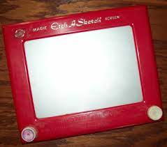 Etch A Sketch Draw W The 2 White Buttons Turn Upside Down Shake To Erase Home Etch A Sketch Gaming Products Old Things
